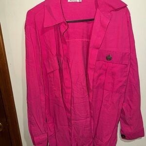 stradivarius Hot Pink Utility Jacket